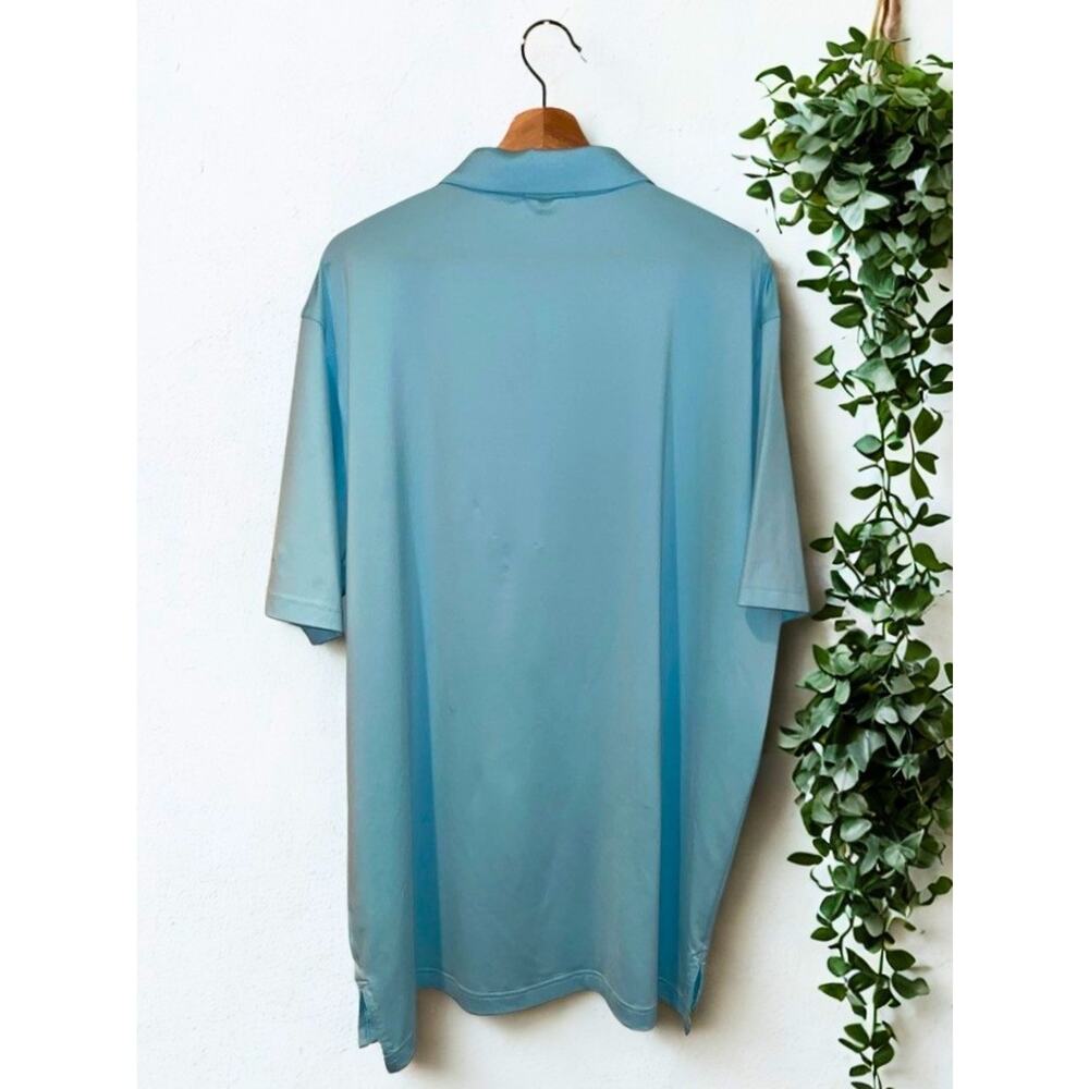 Peter Millar Tiffany & Co Summer Comfort Polo Shirt XL Blue Golf Logo Rare - Picture 7 of 13